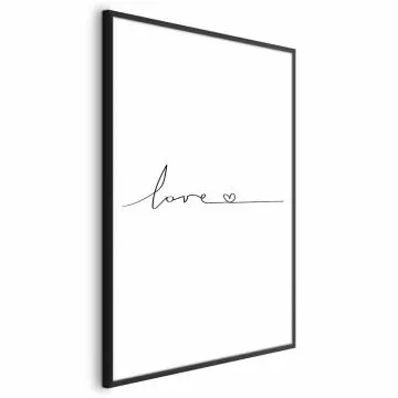 Plakat Miłość wszędzie 21x30 cm z ramą czarną z marginesem