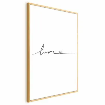 Plakat Miłość wszędzie 40x60 cm z ramą złotą z marginesem