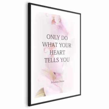 Plakat Heart 21x30 cm z ramą czarną z marginesem