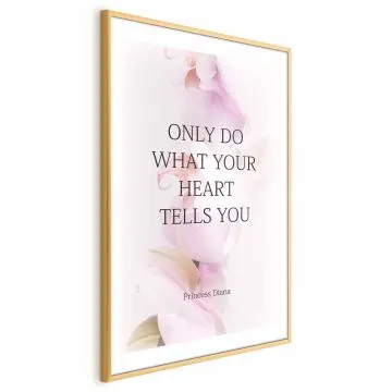 Plakat Heart 40x60 cm z ramą złotą z marginesem