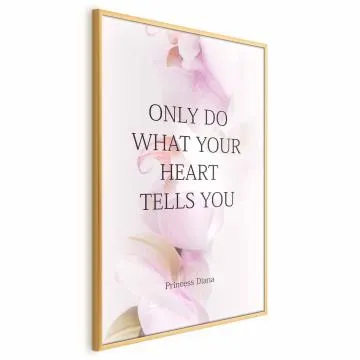 Plakat Heart 60x90 cm z ramą złotą bez marginesu