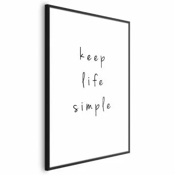 Plakat Simple 21x30 cm z ramą czarną z marginesem