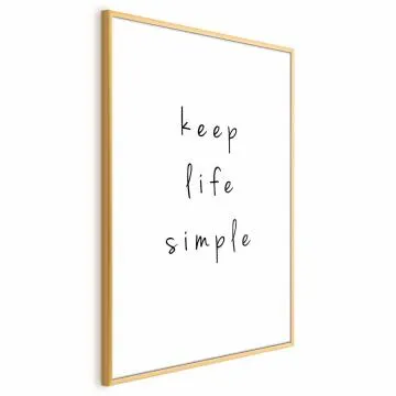 Plakat Simple 60x90 cm z ramą złotą z marginesem