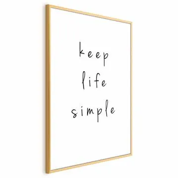 Plakat Simple 40x60 cm z ramą złotą bez marginesu