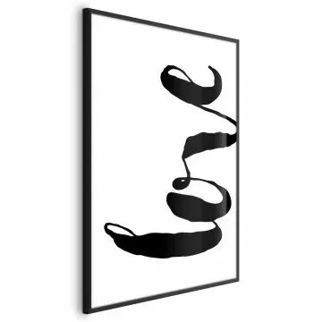 Plakat Czarne Love 21x30 cm z ramą czarną bez marginesu