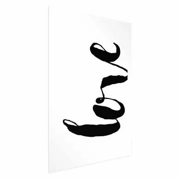 Plakat Czarne Love 40x60 cm bez ramy z marginesem