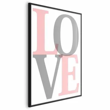 Plakat Szara miłość 40x60 cm z ramą czarną bez marginesu