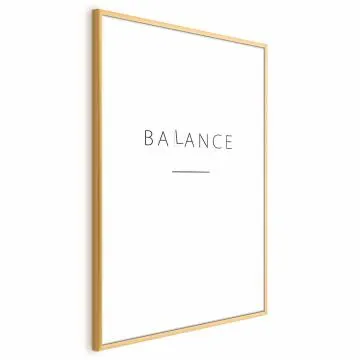 Plakat Balance 21x30 cm z ramą złotą z marginesem