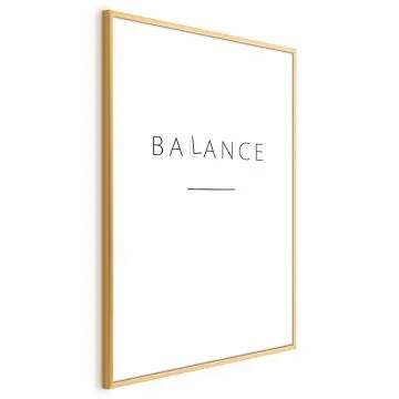 Plakat Balance 21x30 cm z ramą złotą bez marginesu