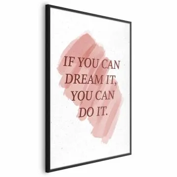 Plakat You Can Do It 60x90 cm z ramą czarną bez marginesu