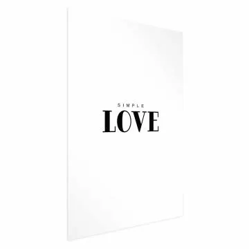 Plakat Simple Love 40x60 cm bez ramy z marginesem