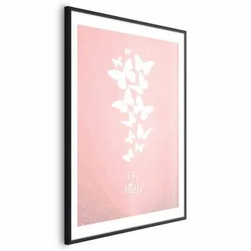 Plakat Fly High 21x30 cm z ramą czarną z marginesem