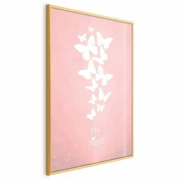 Plakat Fly High 29,7x42 cm z ramą złotą bez marginesu