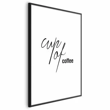 Plakat Coffee 60x90 cm z ramą czarną z marginesem