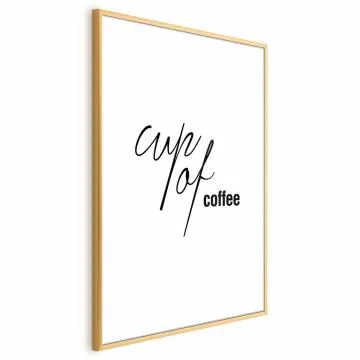 Plakat Coffee 60x90 cm z ramą złotą z marginesem