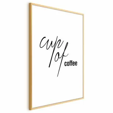 Plakat Coffee 40x60 cm z ramą złotą bez marginesu