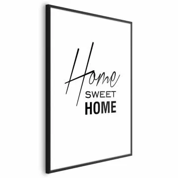 Plakat Home 40x60 cm z ramą czarną z marginesem