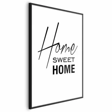 Plakat Home 21x30 cm z ramą czarną bez marginesu