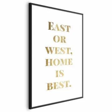 Plakat Gold Home 40x60 cm z ramą czarną bez marginesu
