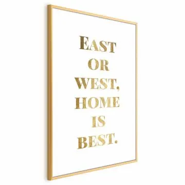 Plakat Gold Home 40x60 cm z ramą złotą bez marginesu