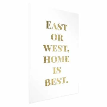 Plakat Gold Home 40x60 cm bez ramy bez marginesu