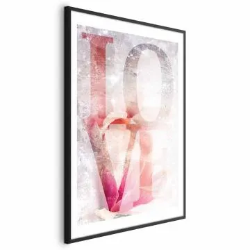 Plakat Miłość magnolii 60x90 cm z ramą czarną z marginesem