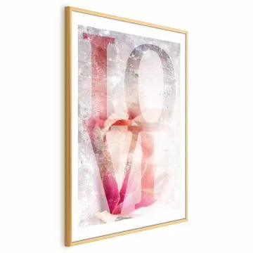 Plakat Miłość magnolii 60x90 cm z ramą złotą z marginesem