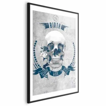Plakat Life Is Brutal 40x60 cm z ramą czarną z marginesem