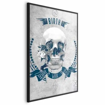 Plakat Life Is Brutal 60x90 cm z ramą czarną bez marginesu