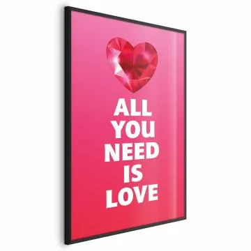 Plakat Zjawiskowe serce 21x30 cm z ramą czarną bez marginesu