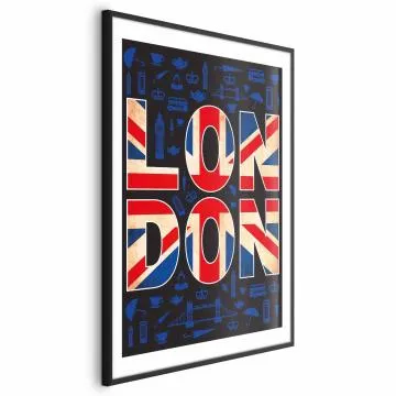 Plakat Miasto kultury 40x60 cm z ramą czarną z marginesem