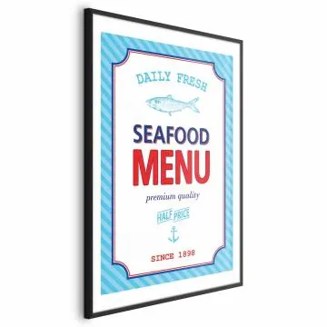 Plakat Menu 60x90 cm z ramą czarną z marginesem
