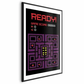 Plakat Ready 29,7x42 cm z ramą czarną z marginesem