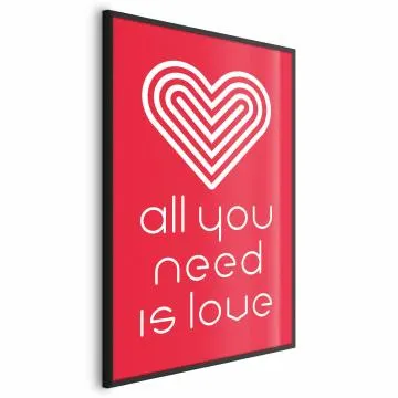 Plakat Kochajmy się 40x60 cm z ramą czarną bez marginesu