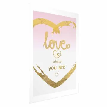 Plakat Love Is 29,7x42 cm bez ramy z marginesem