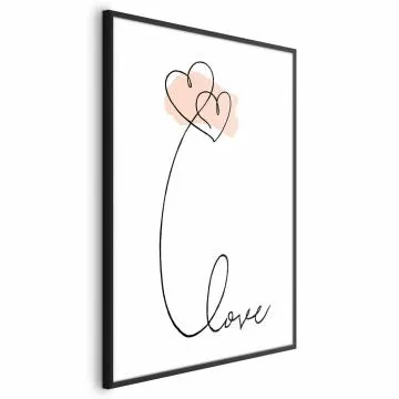 Plakat Połączeni w chmurach 21x30 cm z ramą czarną bez marginesu