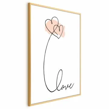 Plakat Połączeni w chmurach 21x30 cm z ramą złotą bez marginesu