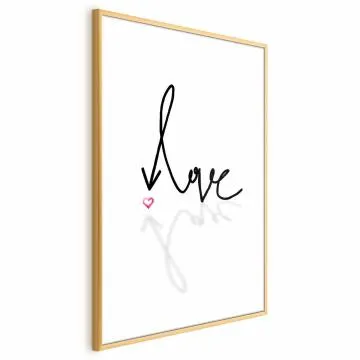 Plakat To jest miłość 60x90 cm z ramą złotą z marginesem