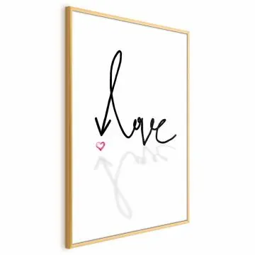 Plakat To jest miłość 40x60 cm z ramą złotą bez marginesu