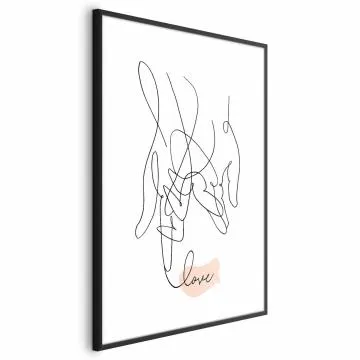 Plakat Splątane uczucie 29,7x42 cm z ramą czarną z marginesem