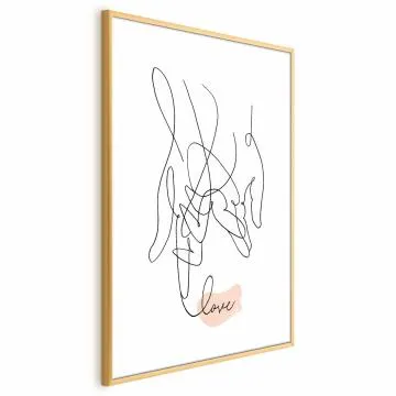 Plakat Splątane uczucie 29,7x42 cm z ramą złotą z marginesem