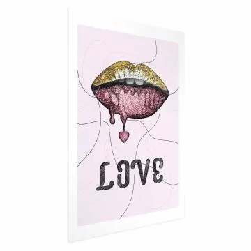 Plakat Płynne usta 21x30 cm bez ramy z marginesem