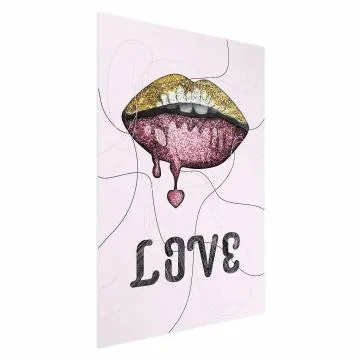 Plakat Płynne usta 21x30 cm bez ramy bez marginesu
