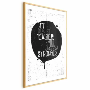 Plakat Stronger 40x60 cm z ramą złotą z marginesem