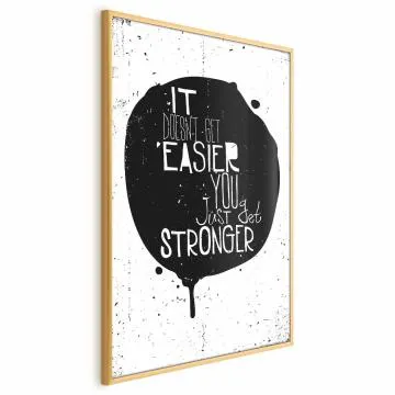 Plakat Stronger 40x60 cm z ramą złotą bez marginesu