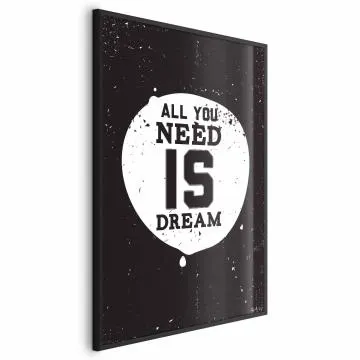 Plakat All you need 29,7 x 42 cm z ramą czarną bez marginesu