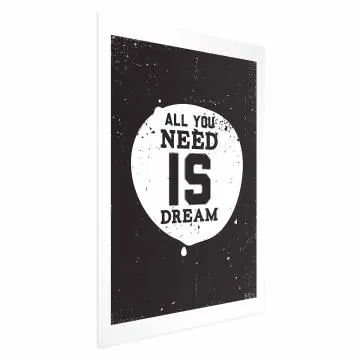 Plakat All you need 60 x 90 cm bez ramy z marginesem