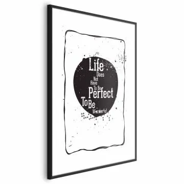 Plakat Life 40x60 cm z ramą czarną z marginesem