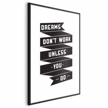 Plakat Dreams 40x60 cm z ramą czarną bez marginesu