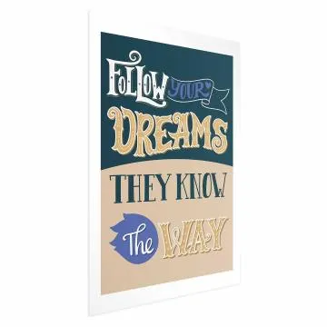 Plakat Follow 29,7x42 cm bez ramy z marginesem